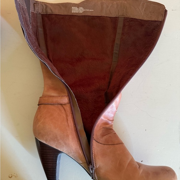 Miz Mooz Tan Heeled Boots - Picture 13 of 16